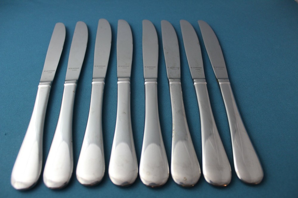 Gorham BRAID Dinner Knives Solid (Set of 8) Glossy China LIGHT USE 9 1/4"