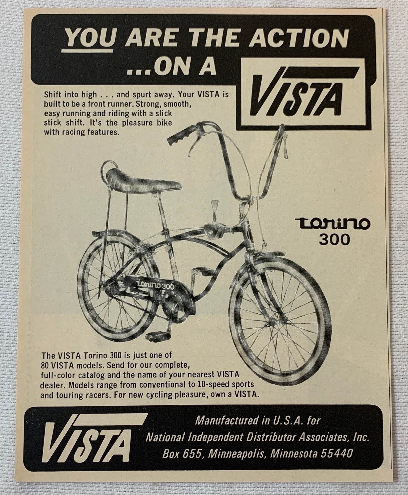 1968 bicycle ad ~ VISTA TORINO 300