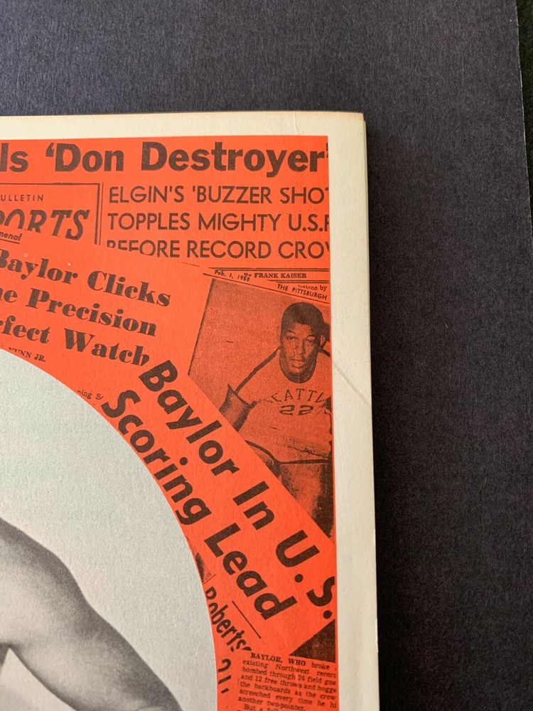 Elgin Baylor Night Program March 21st 1969 23 Pages EX