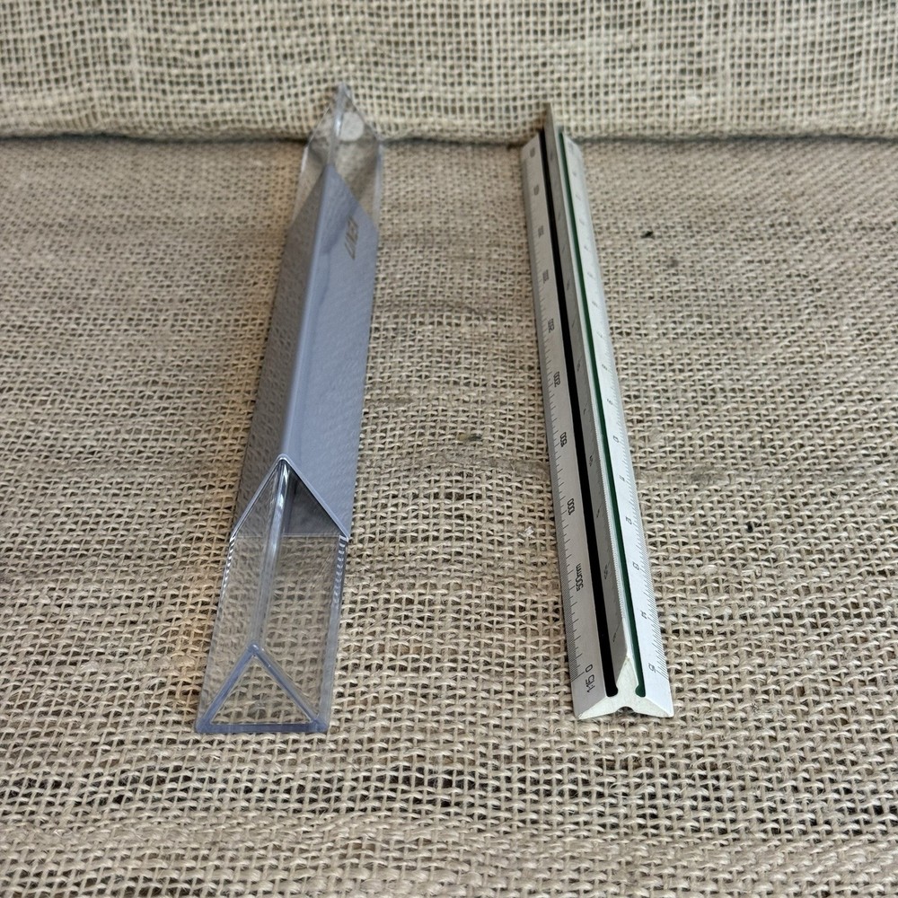 Linex 308 Triangular Graphics Engineering Drawing ruler in original case