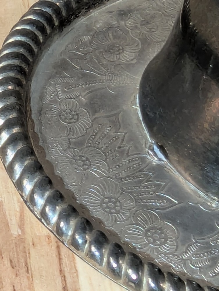 UNICORN RING HOLDER Vtg Hong Kong Silverplate Unicorn Trinket Dish Very Detailed