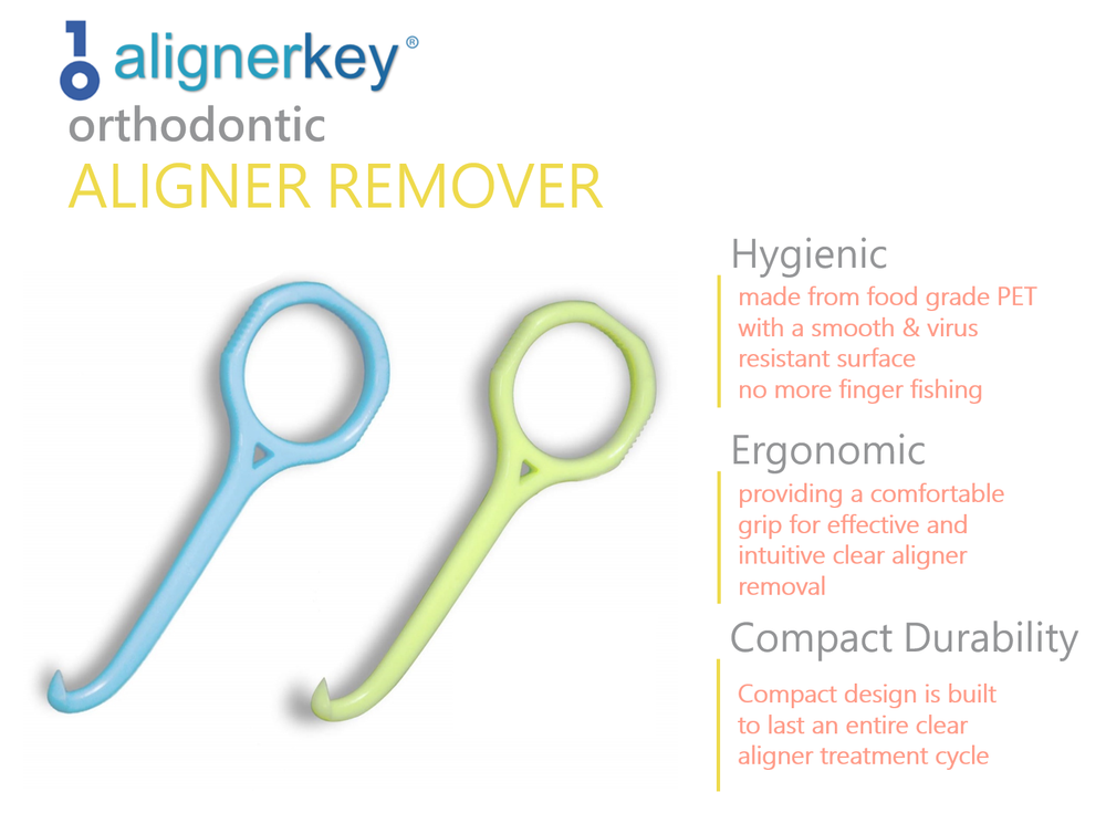 Clear Aligner Ortho Removal Tool for Invisalign by Aligner Key-Qty 2x AlignerKey