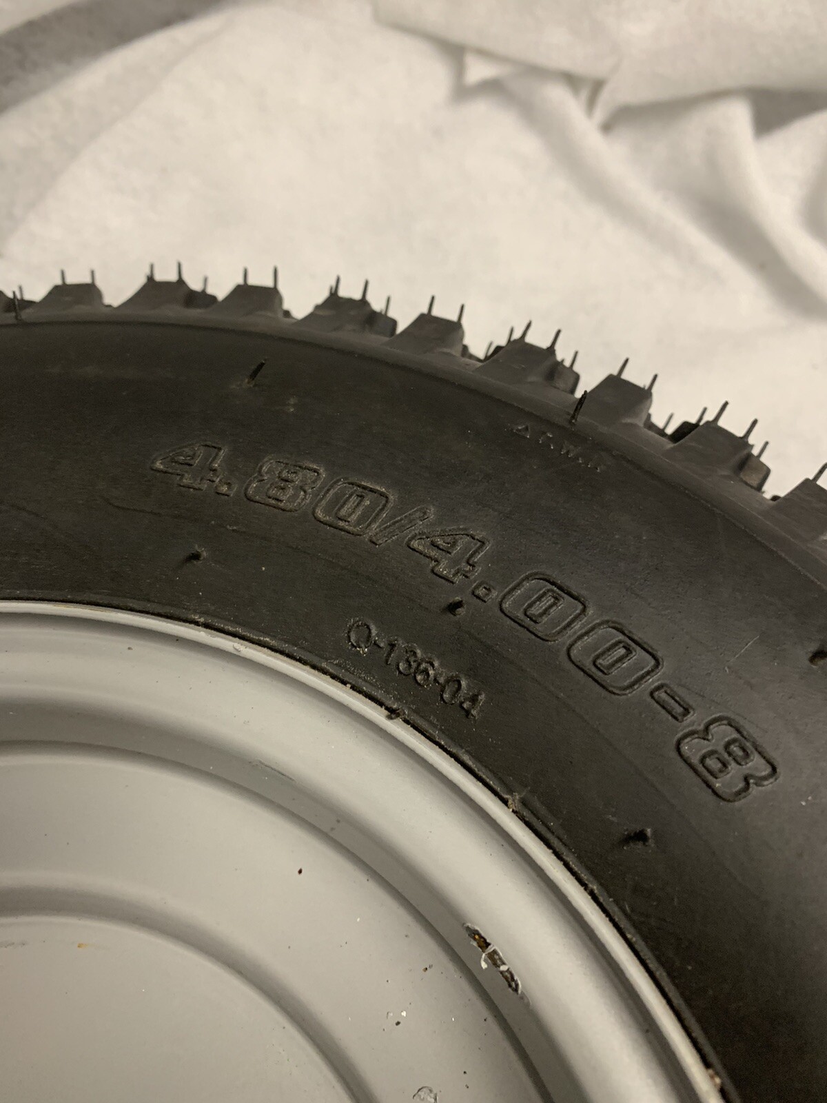 Pair [2] 4.80/4.00-8 Rims Tires Take offs Mower Golf Go Cart Wheelbarrow Trailer