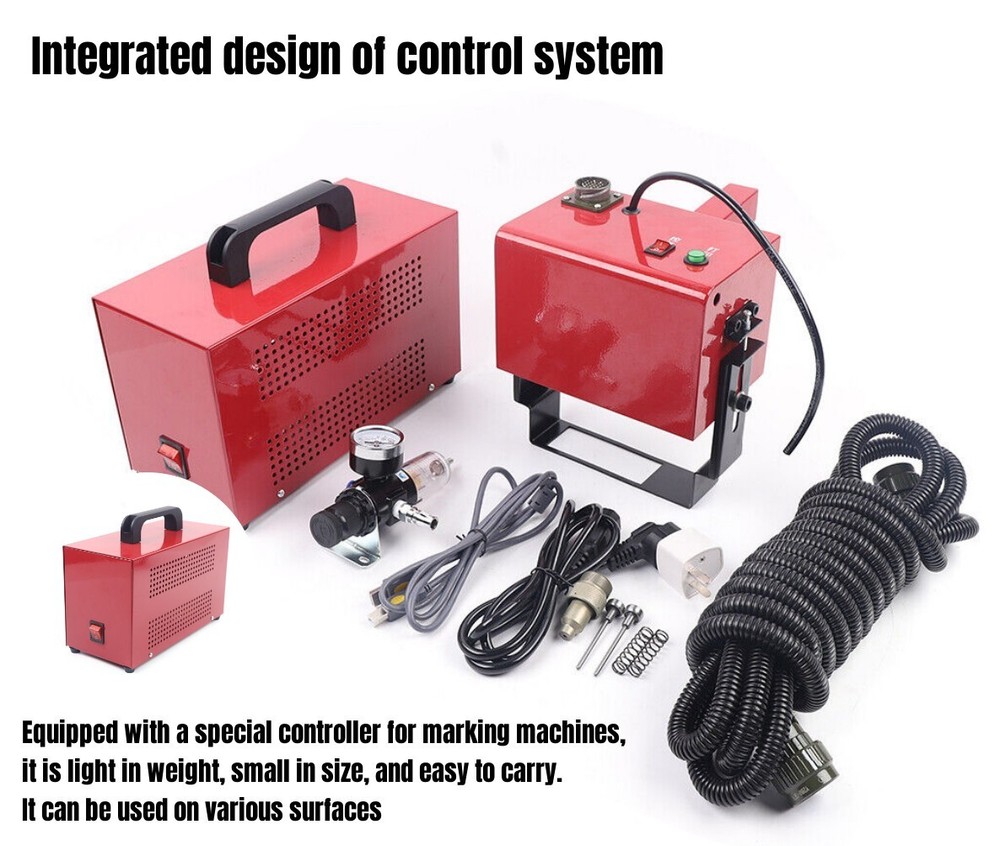 Portable Pneumatic Dot Peen Metal Marking Engraving Machine Fits VIN Code/Number