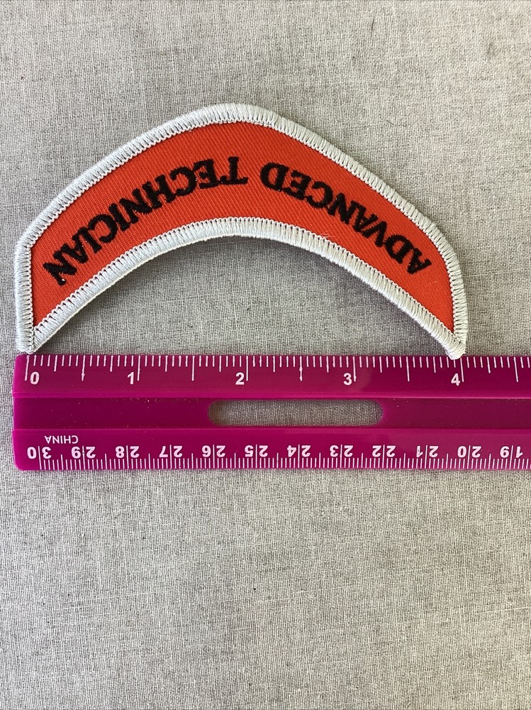 Harley Davidson ADVANCED TECHNICIAN Rocker PATCH orange,black,white