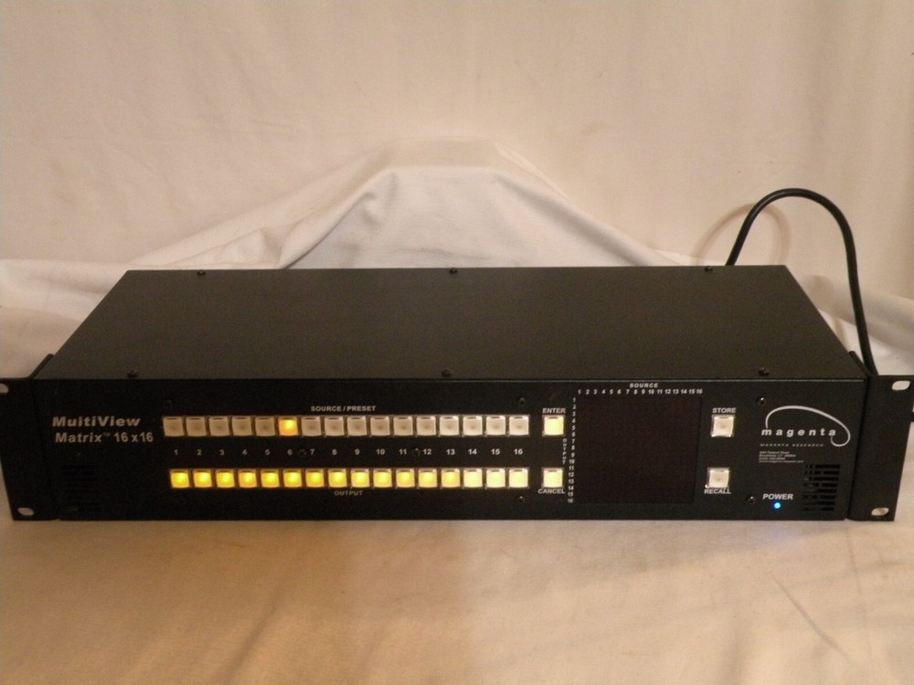 Magenta Multiview Matrix 16x16 Crosspoint Switch Distribution Amplifier