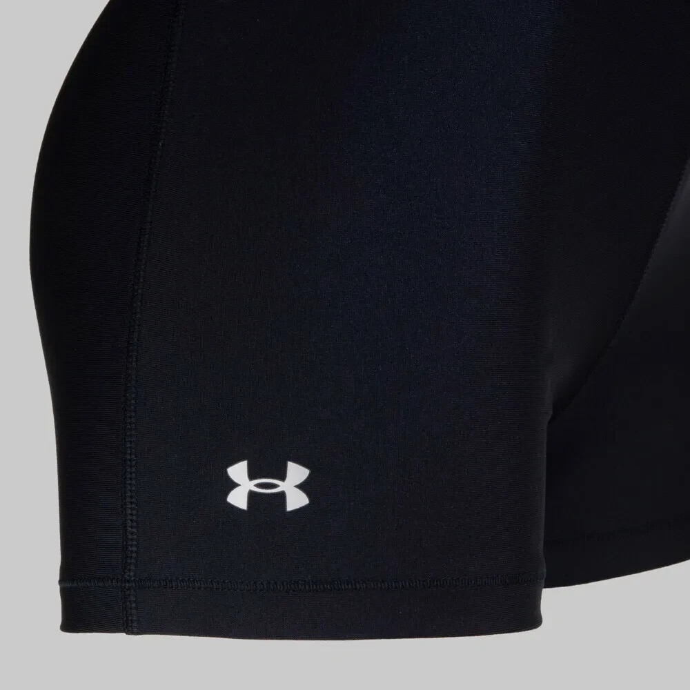 NWT Under Armour HeatGear Armour Shorty Women's Compression Shorts Black 1371256