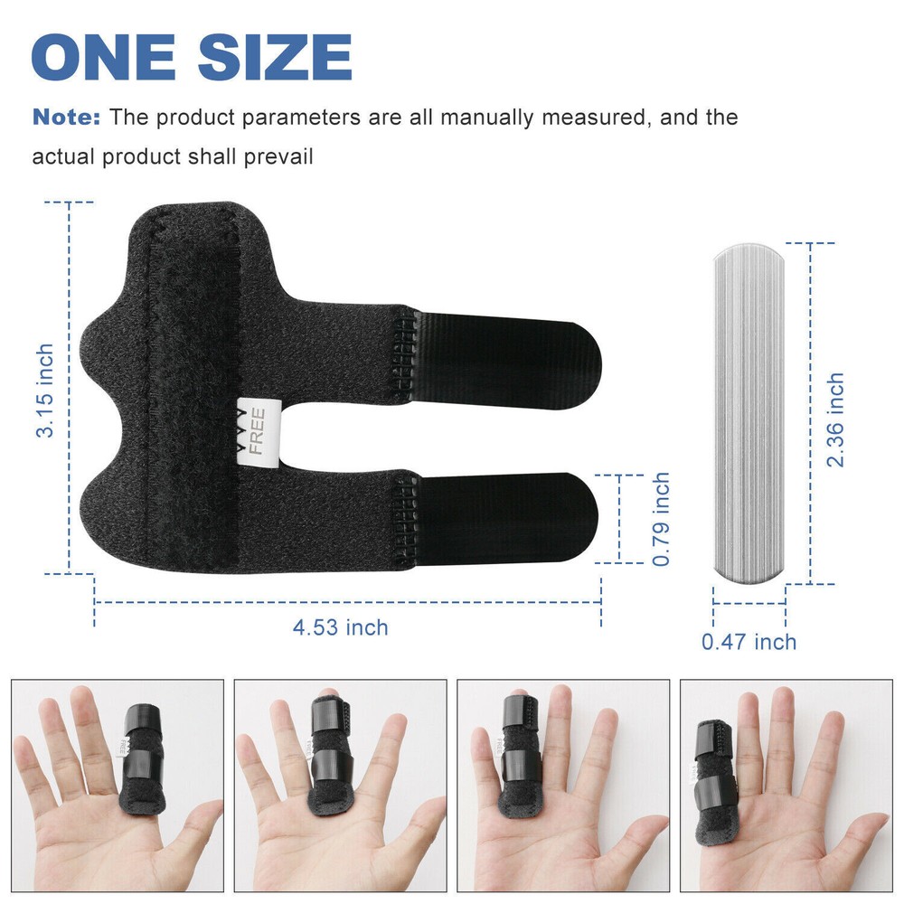 3pcs Trigger Finger Splint Straightener Corrector Support Brace Protector Relief