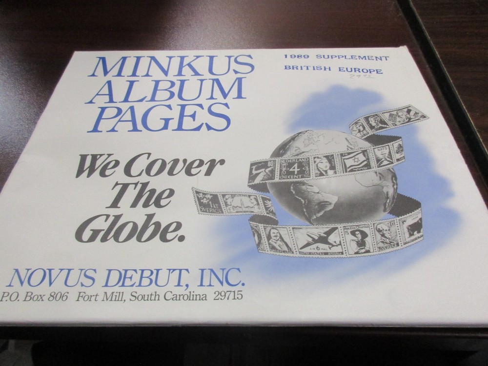 "MINKUS"  1989  SUPPLEMENT BRITISH EUROPE  W/FREE SHIPPING!!!