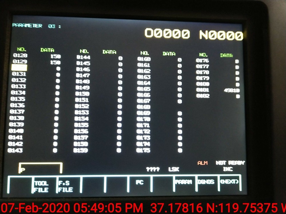 Fanuc 6M / Mitsui-Seiki 6CN Jig Bore Mill, 5 Axis Parameter DATA Only E-Delivery