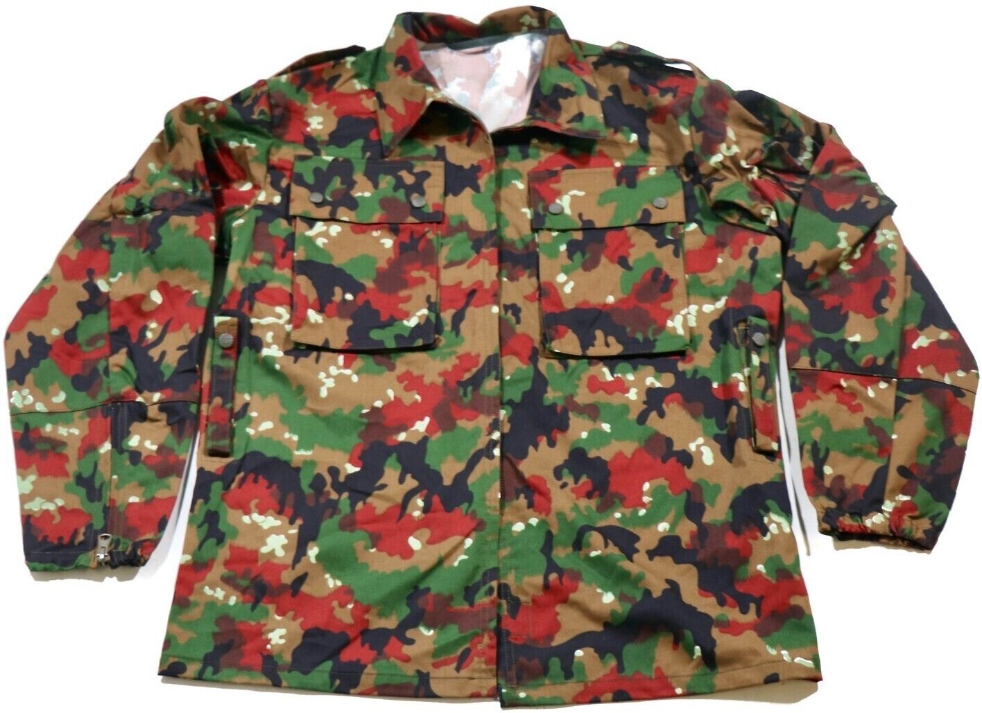Large Swiss Army M83 Alpenflage Field Jacket Military Camouflage Uniform M70