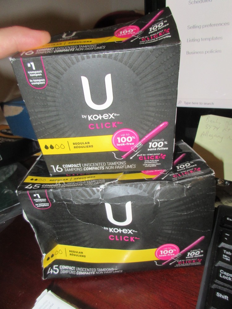 U by Kotex Tampons, Click Compact, Regular Absorbency, Unscented, 61 Count