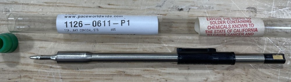 Pace 1126-0611-P1 Soldering Tip, Diamond Series .047" Conical Sharp Extended