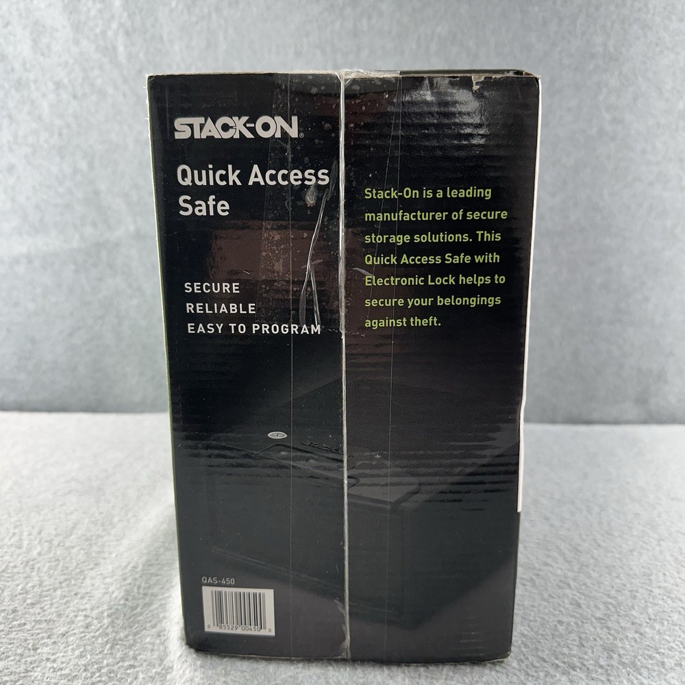 STACK-ON Quick Access Safe With Electronic Lock Gun Pistol 12x10x5 QAS-450