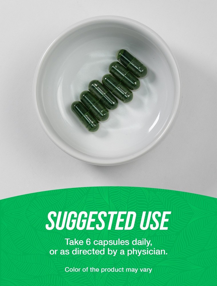 BulkSupplements Spirulina 180 Capsules - 3000mg Per Serving