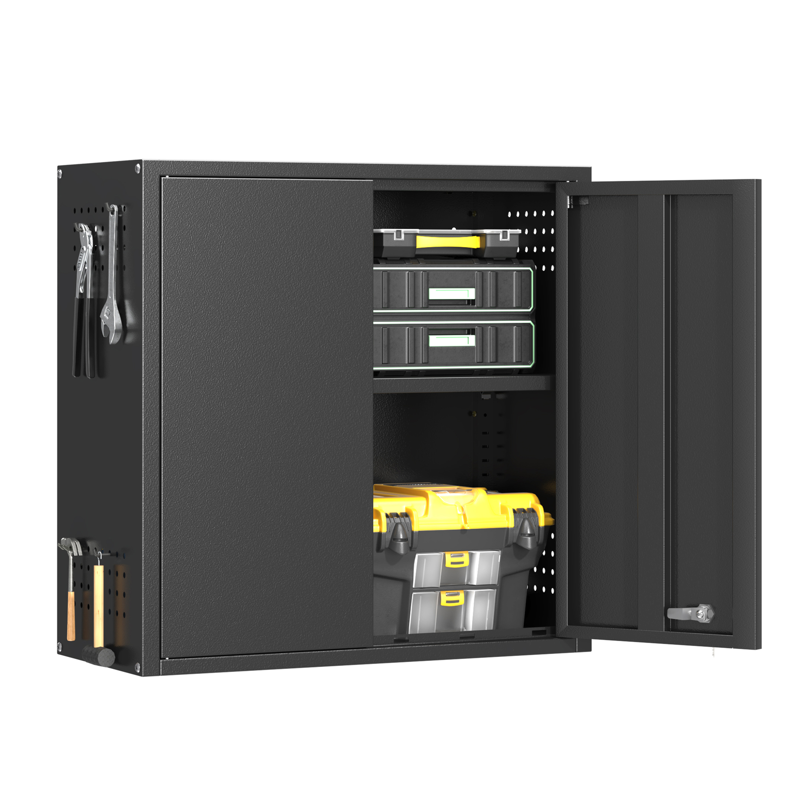 Wall Mounted Metal Lockable Storage Cabinet Garage Wall Cabinet Tool Cabinet