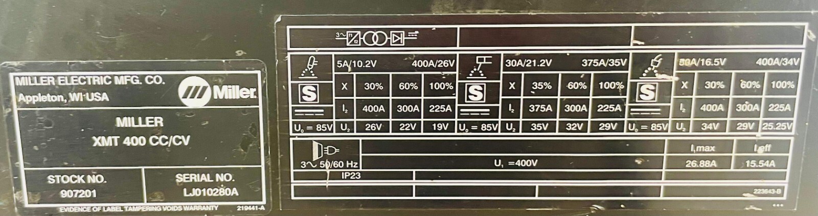 Miller XMT 400 CC/CV Inverter Welding Machine 400 Amps 400V 3 Phase #8