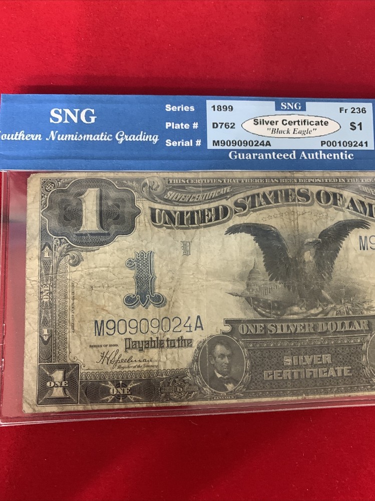 1899 $1 Silver Certificate Black Eagle SNG GO6 FR#236