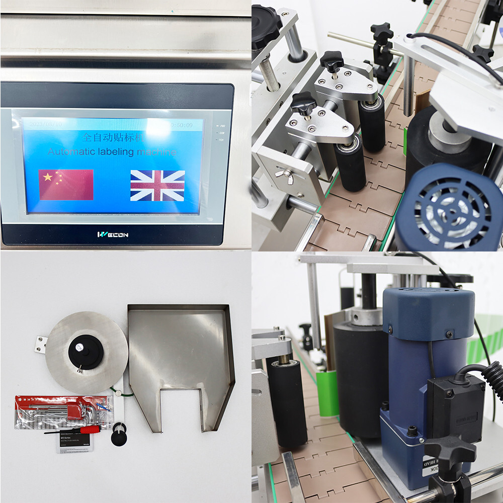 110V Automatic Desktop Conveyor Round Bottle High Speed Labeling Machine 1000W