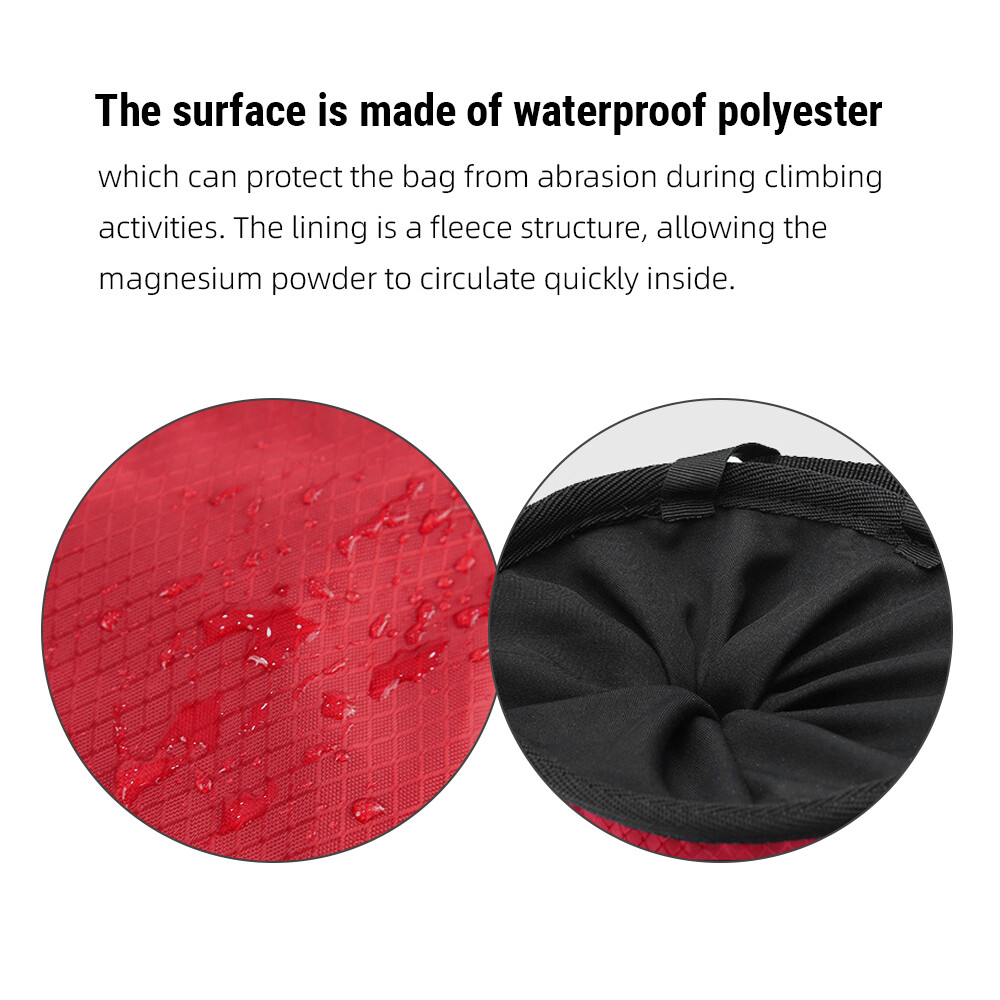 Climbing Chalk Bag Adjustable Drawstring Bag with Brush for L2O2