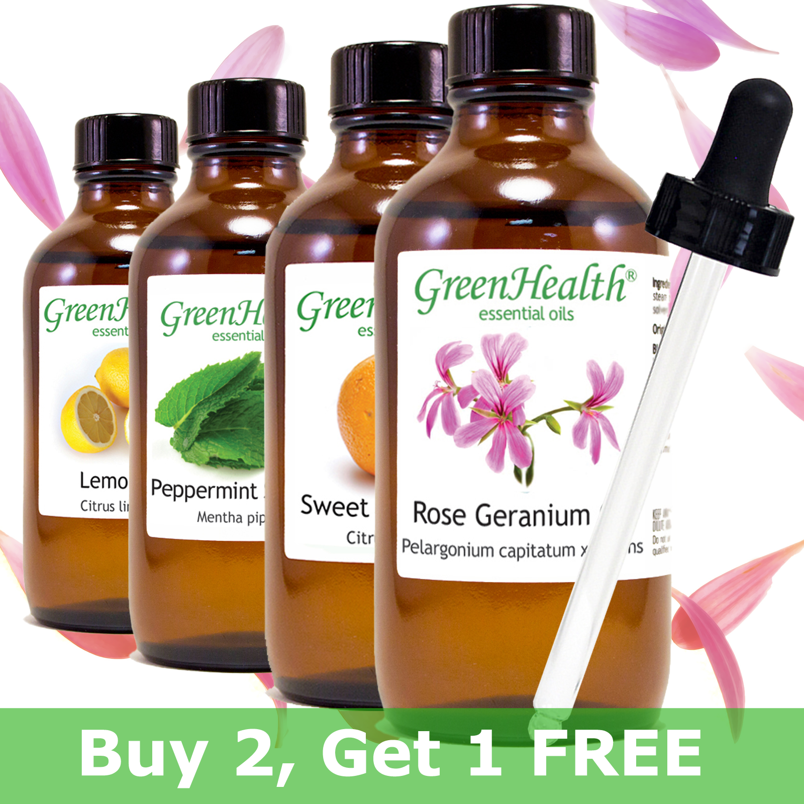 Essential Oil 4 oz with Free Glass Dropper, All Natural Uncut, 50+ Popular Oils