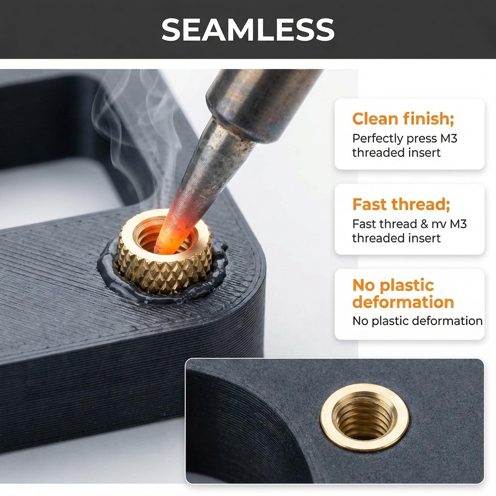 M3 Threaded Inserts Set –420Pcs Heat Bolts Nuts with Insert Tip and...