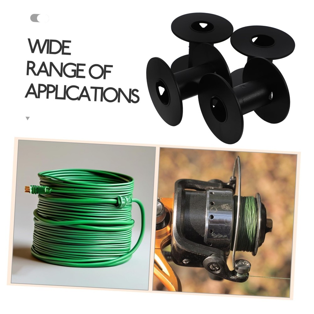 4 PCS Empty Plastic Wire Spools, Bobbins, Reels, Cable, Rope, Cord Management
