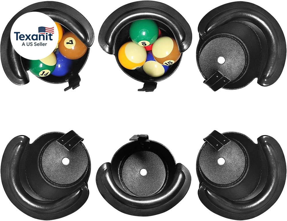 Pool Table Pockets Replacement Leather Pockets for Billiard Table Set of 6 Drop