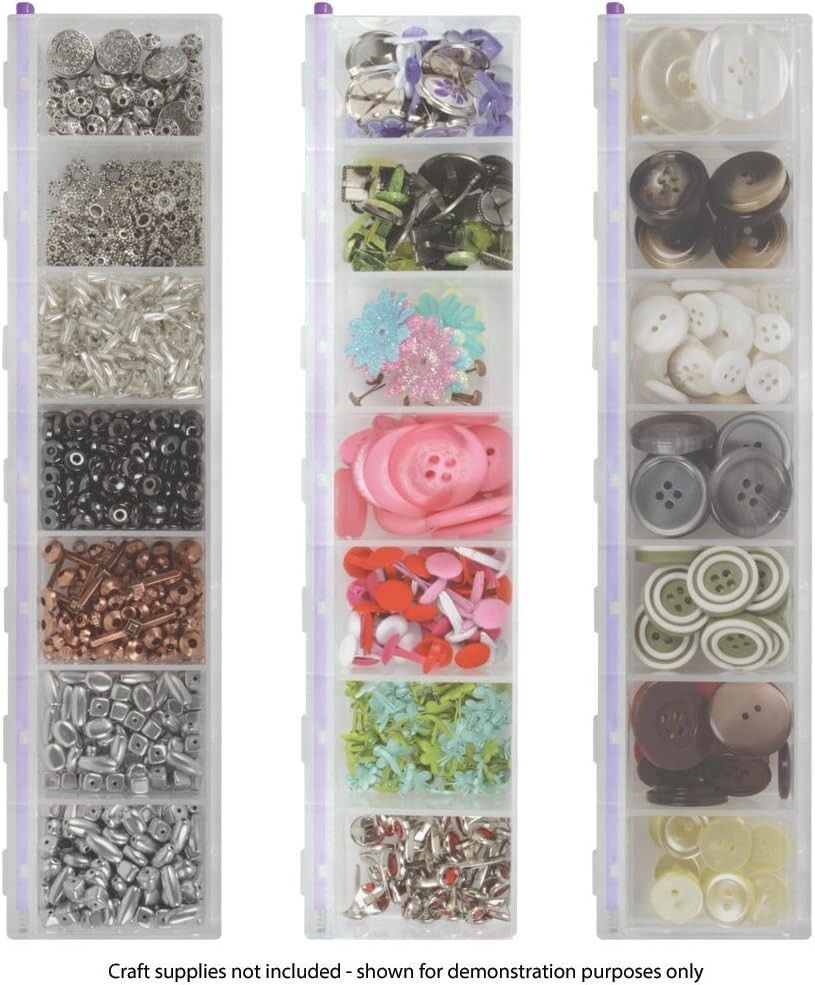 Compact Craft Organizer with 7 Locking Compartments for Secure Supply Management