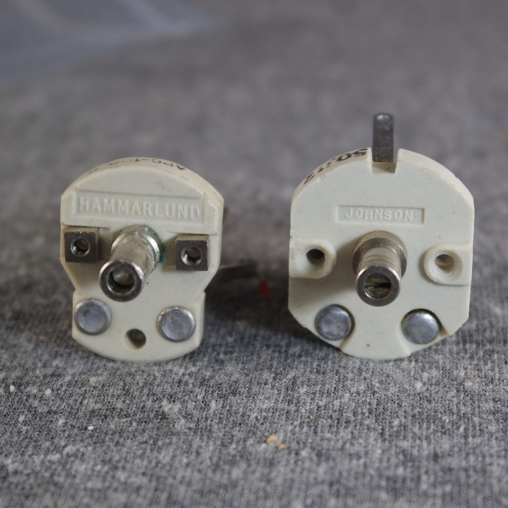 EF Johnson & Hammarlund Ceramic Variable Capacitors 2-54 & 4-105 Pico Farad #8