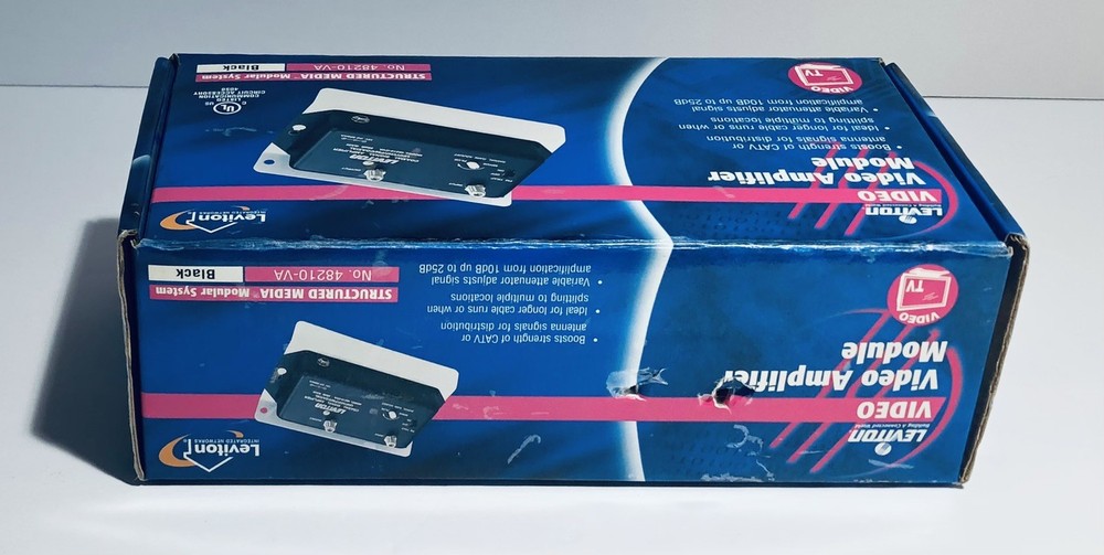 Leviton Structured Media Video Amplifier Module 48210-VA Black New In Box