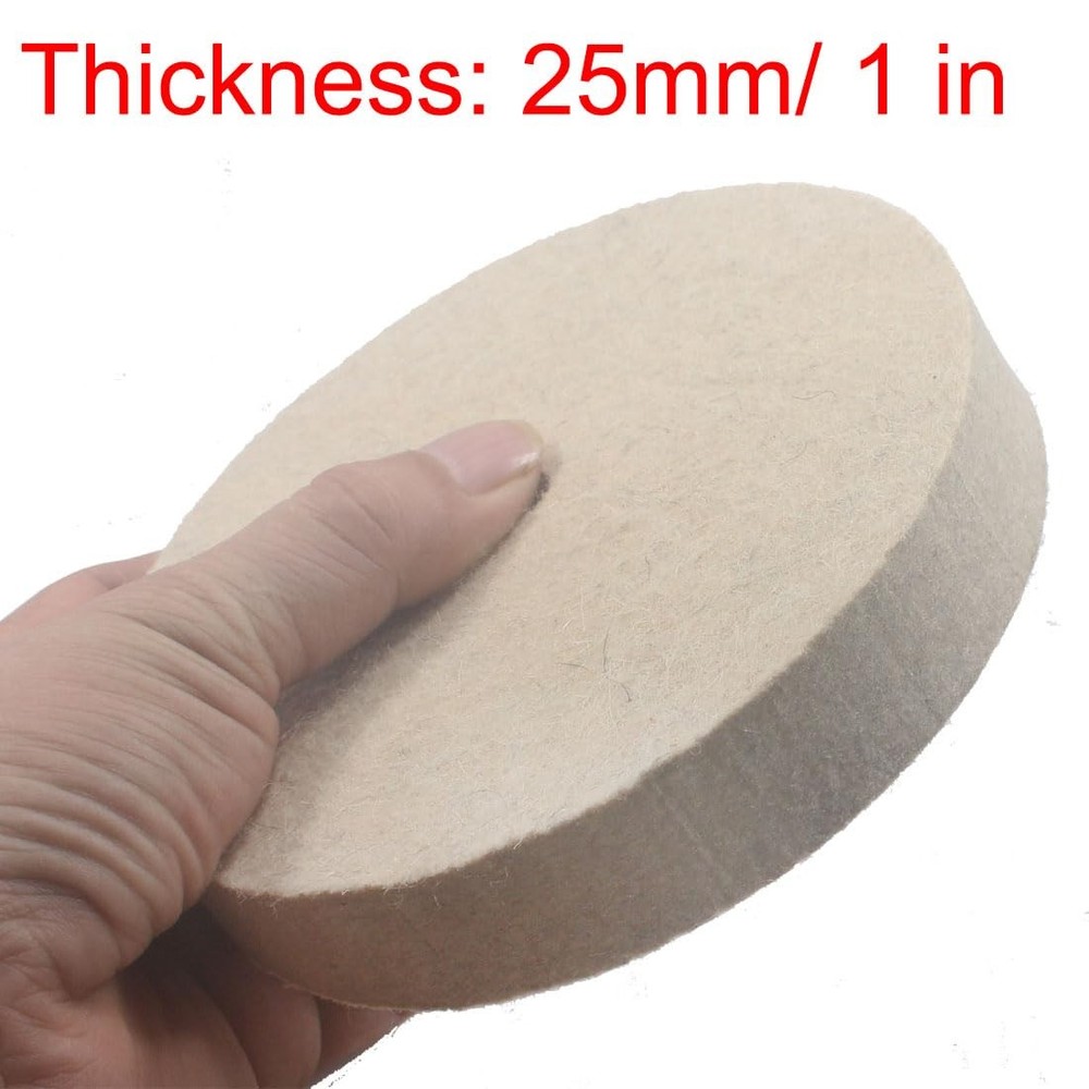 𝐉𝐔𝐍𝐋𝐈𝐗𝐍 6 Inch Hard Wool Buffing Wheel - 5/8 Arbor Hole Wool...