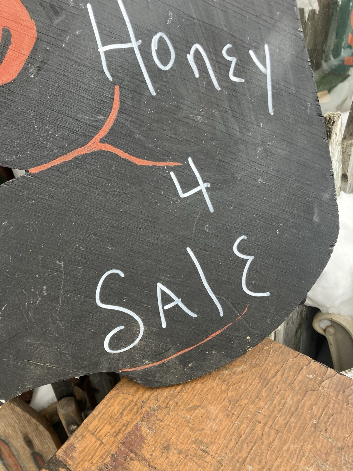 Vintage Honey for Sale Bear Bee Shop Sign Folk Art Plywood