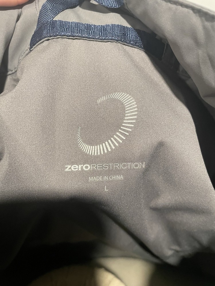 Zero Restriction Men’s Water Resistant Jacket Grey Size Large W/ Logo