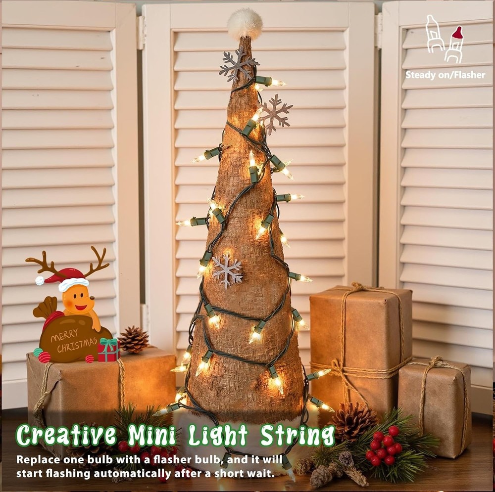 2PACK 50Count Easter String Lights,Christmas Lights Plug in,13FT Incandescent...