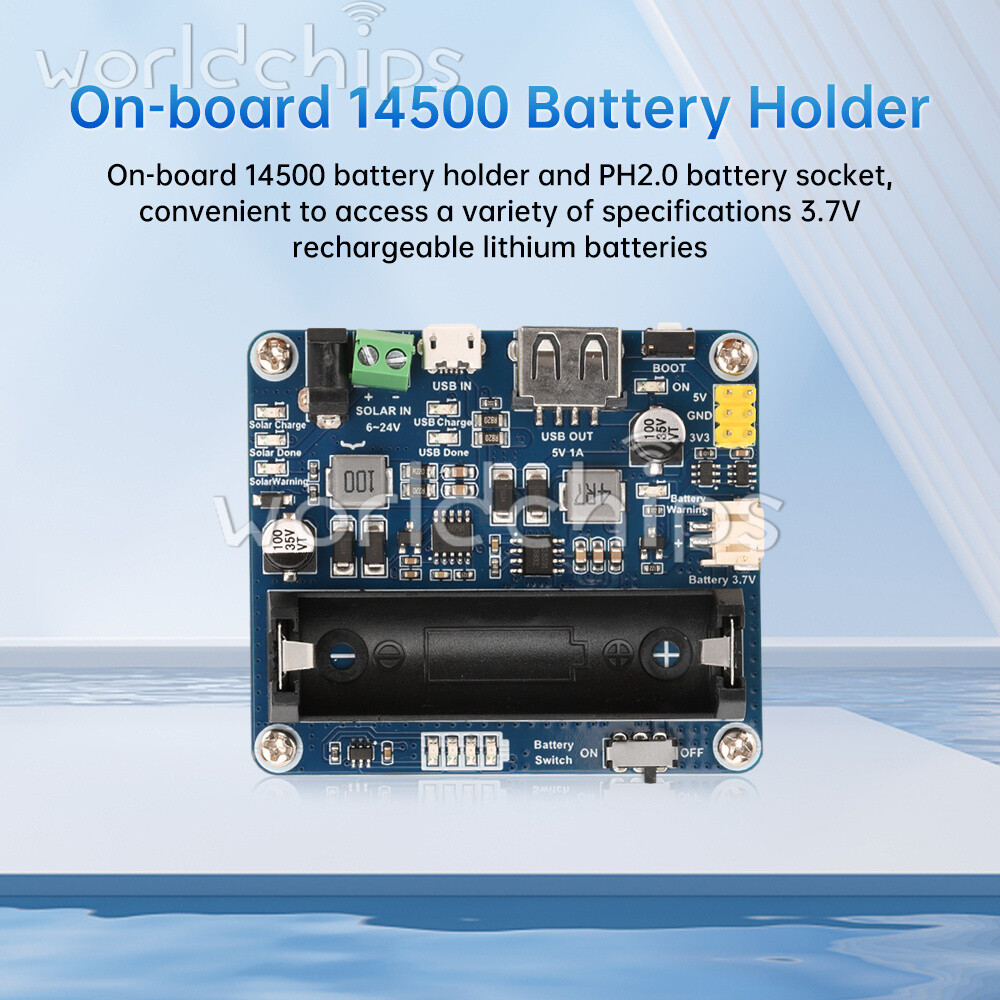 Power Manager Module for 6V~24V Solar Panel Support MPPT USB Battery Charging