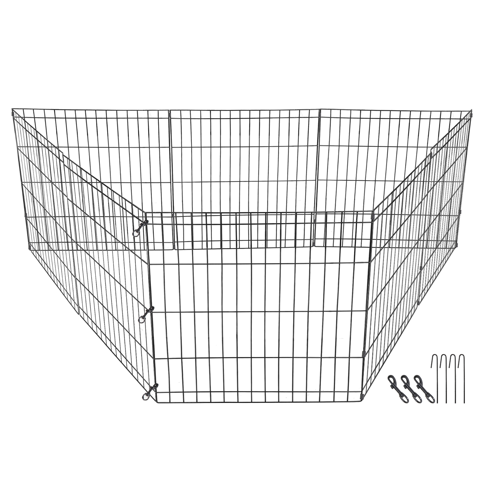 24 Inch Pet Dog Playpen Exercise Puppy Pen Dog Fence for Small Animals -8 Panel