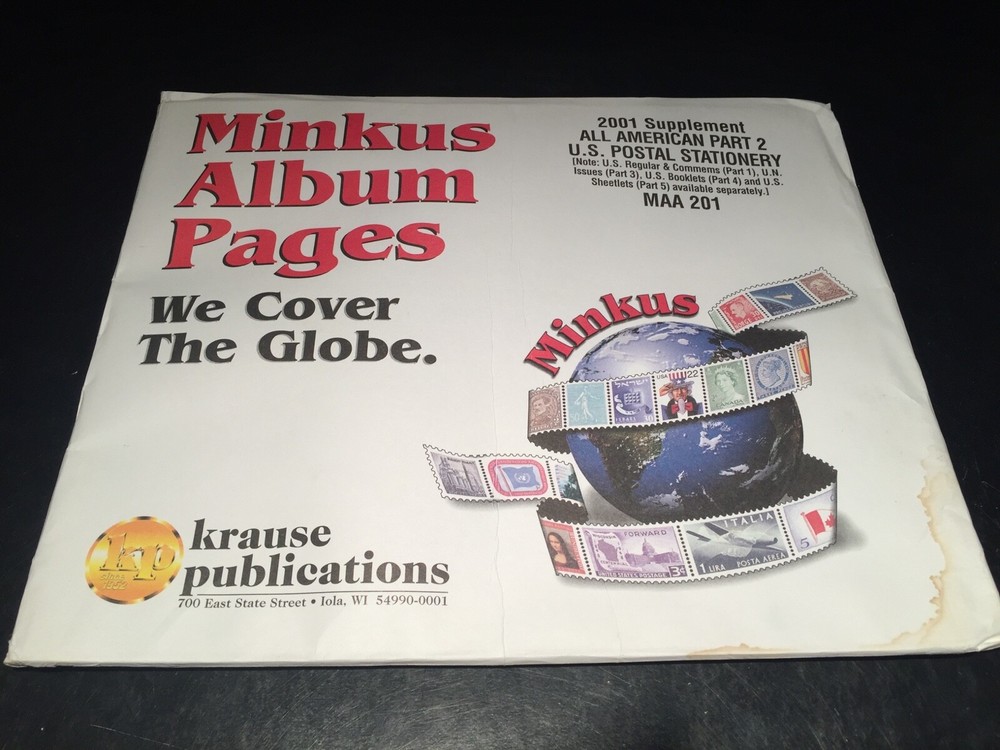 New Minkus All American United States Stamp Album Supplement Pages- 2001 Part 2