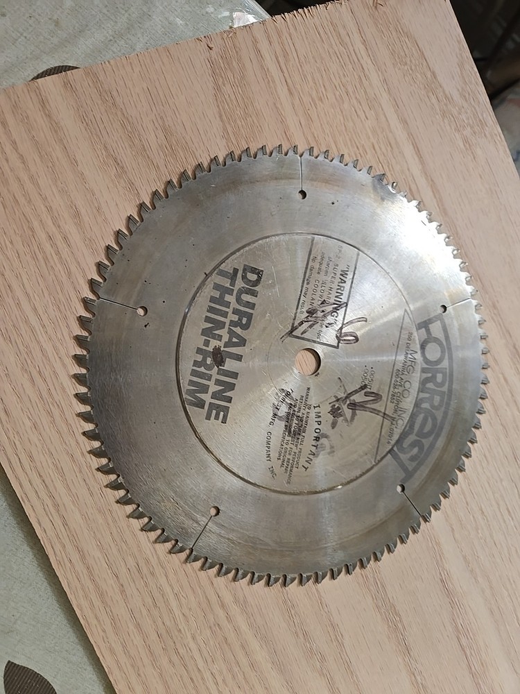 Forrest Duraline Thin-rim  10 Inch Blade  80 teeth- Missing One