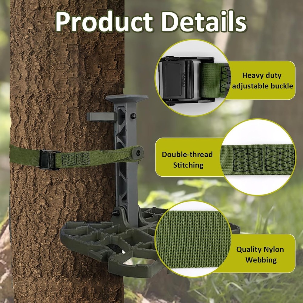 Hunting Climbing Stick Replacement Straps Heavy Duty Tree Stand 2 PACK