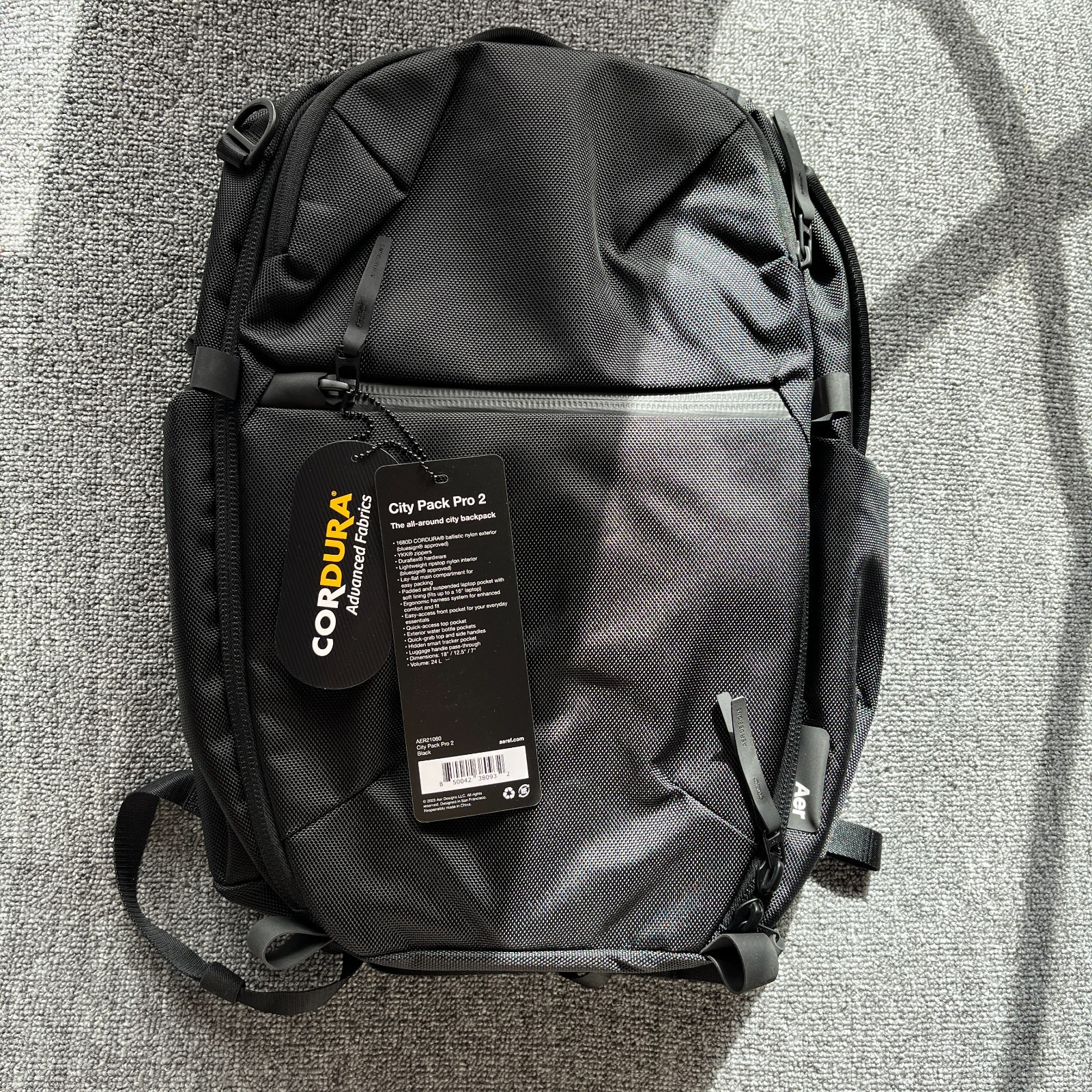 Aer City Pack Pro 2 Backpack (24L, Black) | 16" Laptop, EDC, Travel | BNWT