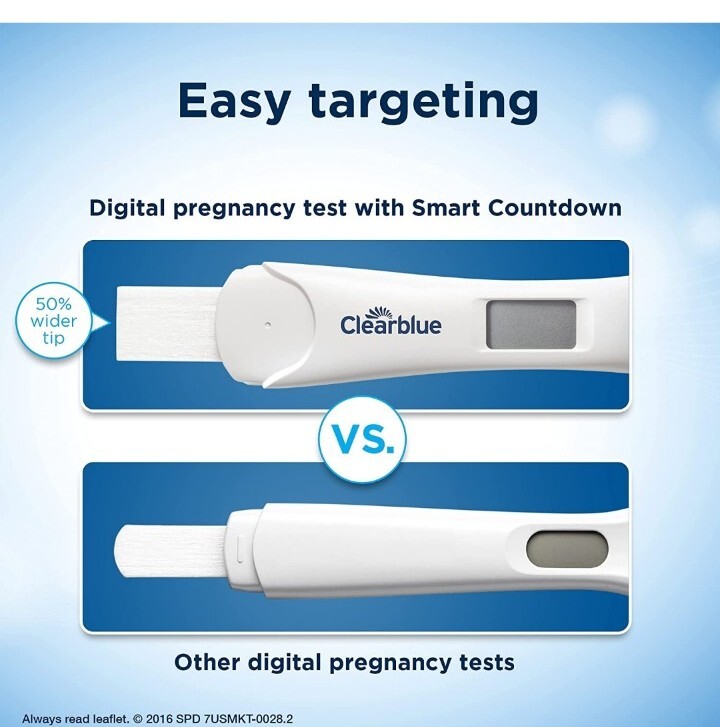 Clearblue Digital Pregnancy Test with Smart Countdown, 5 count