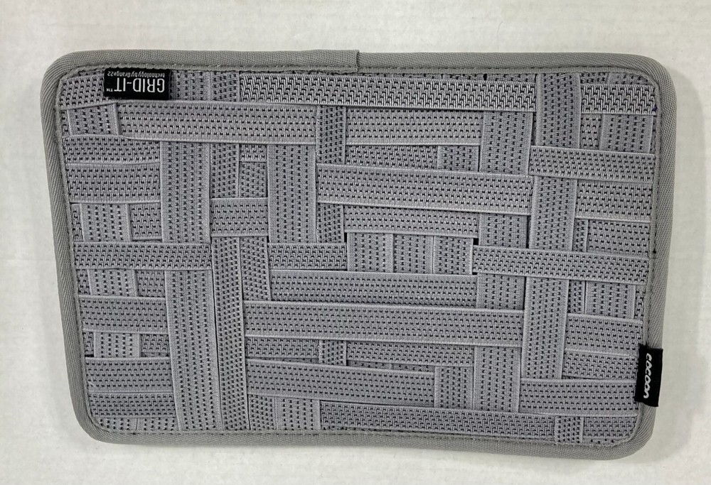 Luggage Accessory Organizer Overlapping Grid Gray