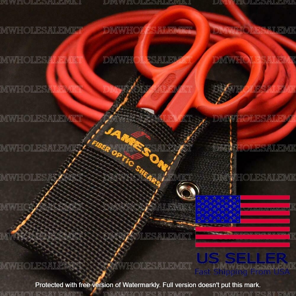 Jameson Fiber Optic Electrician Scissors Shears with Sheath Part 32-60 5-1/2 In.