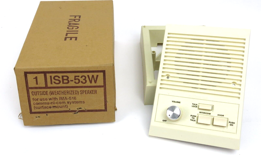 NuTone ISB-53W Outside Intercom Speaker with Controls (no back cover screws)