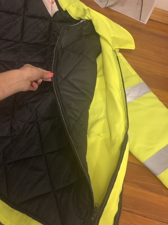 Mifflin Valley Reflective Apparel Jacket Zip Up w/ Lining Size XL