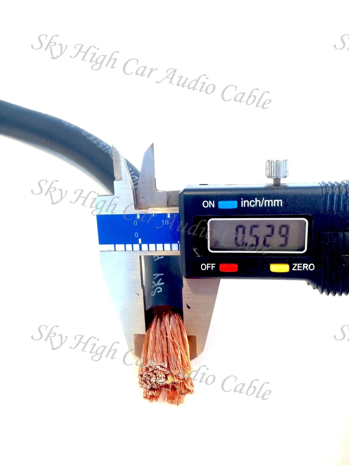 Sky High Oversized 1/0 Gauge AWG Big 3 Upgrade BLUE/BLACK Electrical Wiring Kit