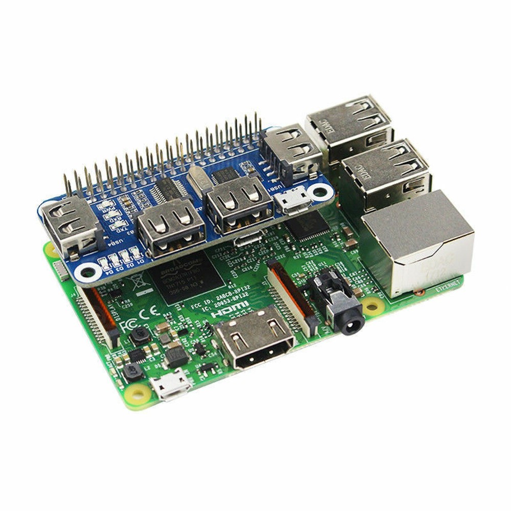 5V USB Hub Extension Board & Micro USB Converter & Cable For Raspberry Zero/W H
