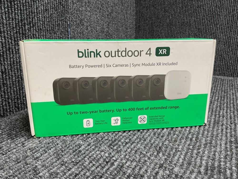 Blink Outdoor 4 XR Wireless Security Camera with Extended Range  6 Camera System