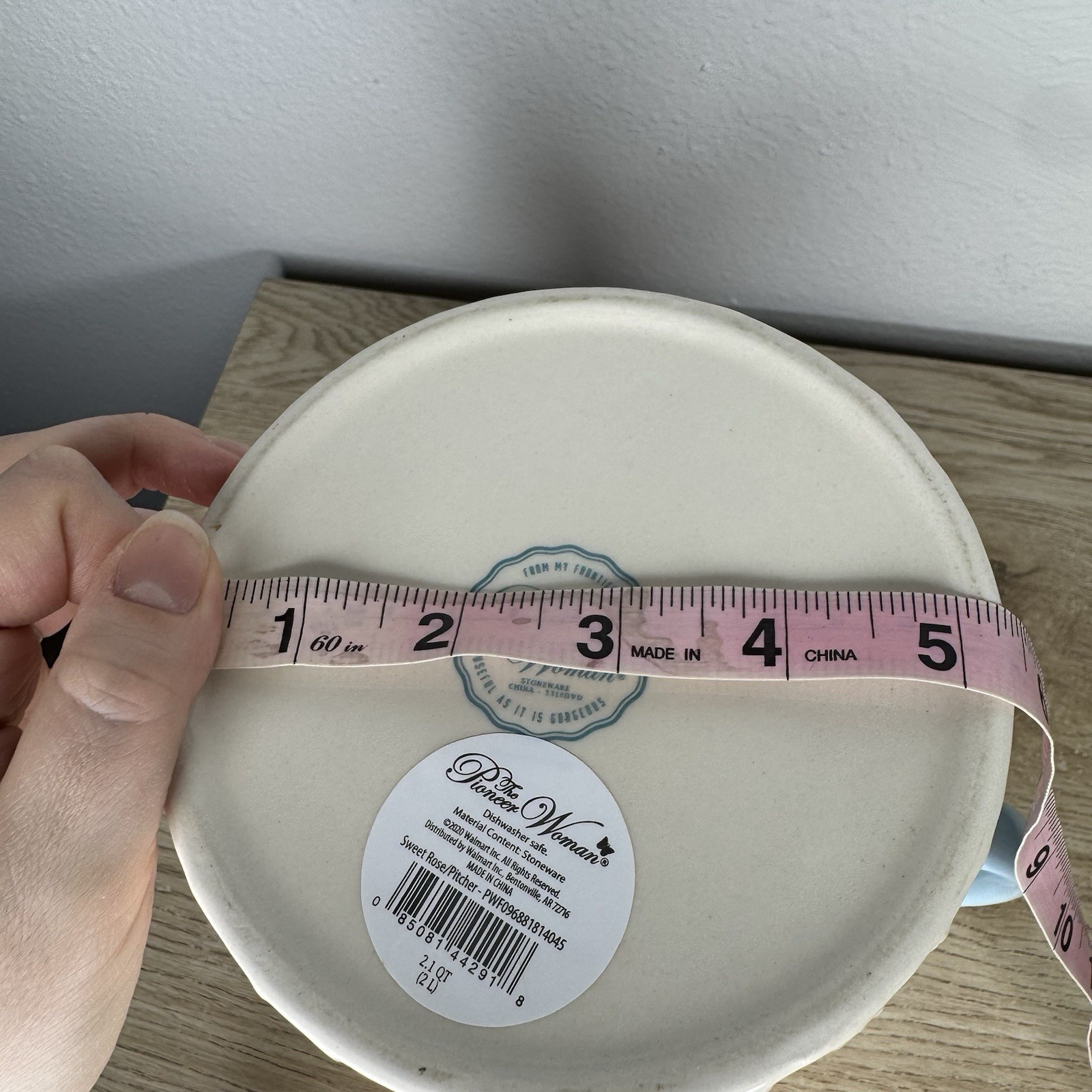 Pioneer Woman Sweet Rose Pitcher 2.1 Quart 9 Inches Talk Floral NEW Western